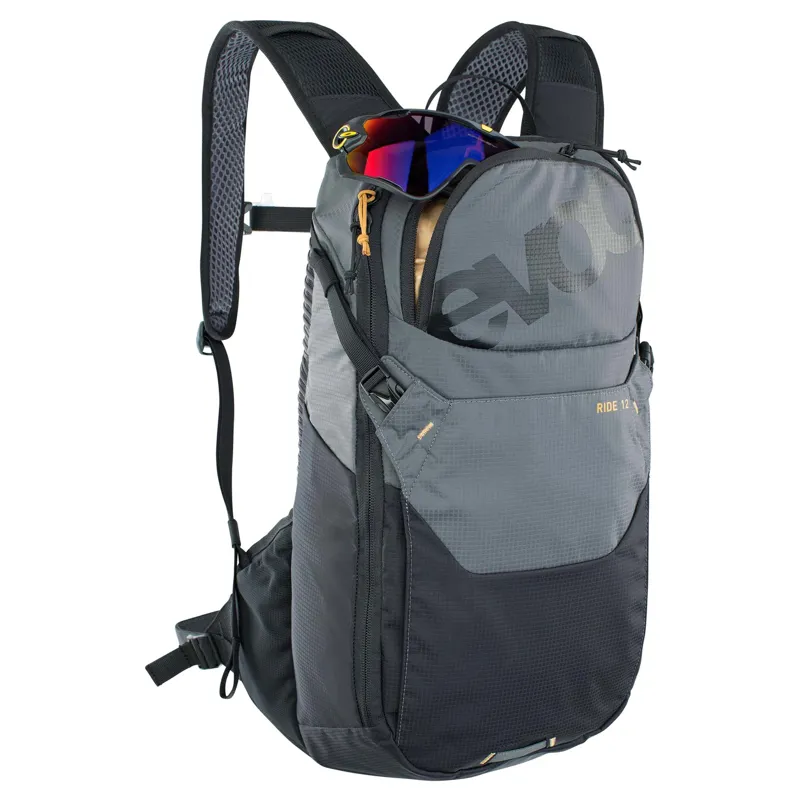 Evoc Ride Performance Backpack 12L + 2L Bladder in Black-2