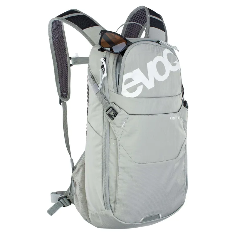 Evoc Ride Performance Backpack 12L + 2L Bladder in Stone-2