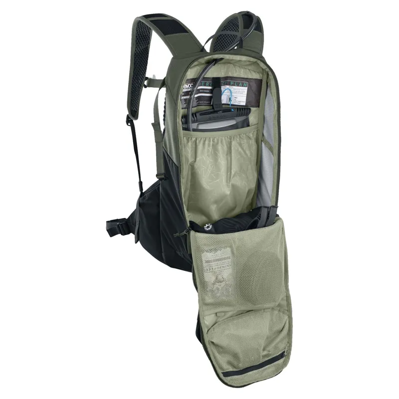 Evoc Ride Performance Backpack 12L + 2L Bladder in Dark Olive/Black-3