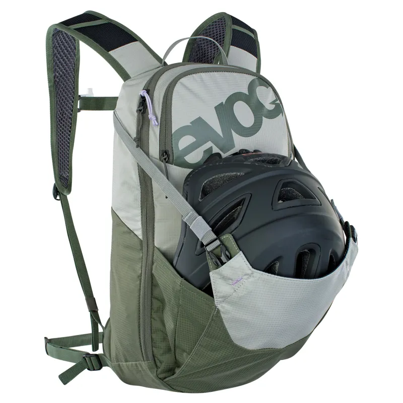 Evoc Ride Performance Backpack 8L in Stone Grey/Dark Olive Green-3