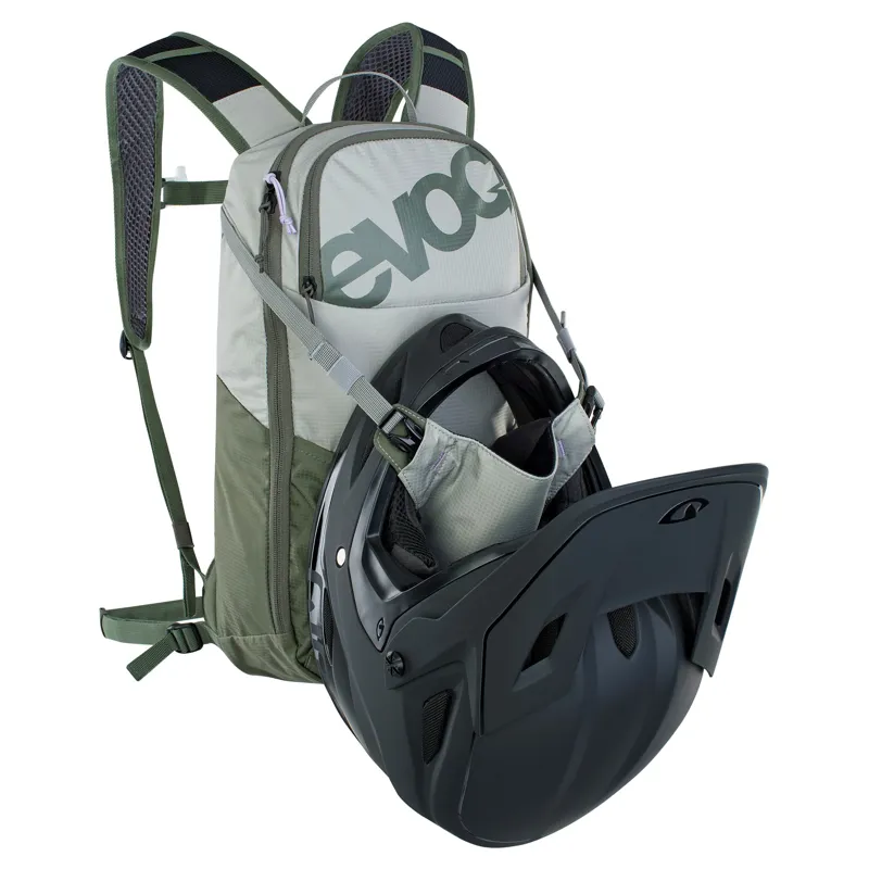 Evoc Ride Performance Backpack 8L in Stone Grey/Dark Olive Green-4