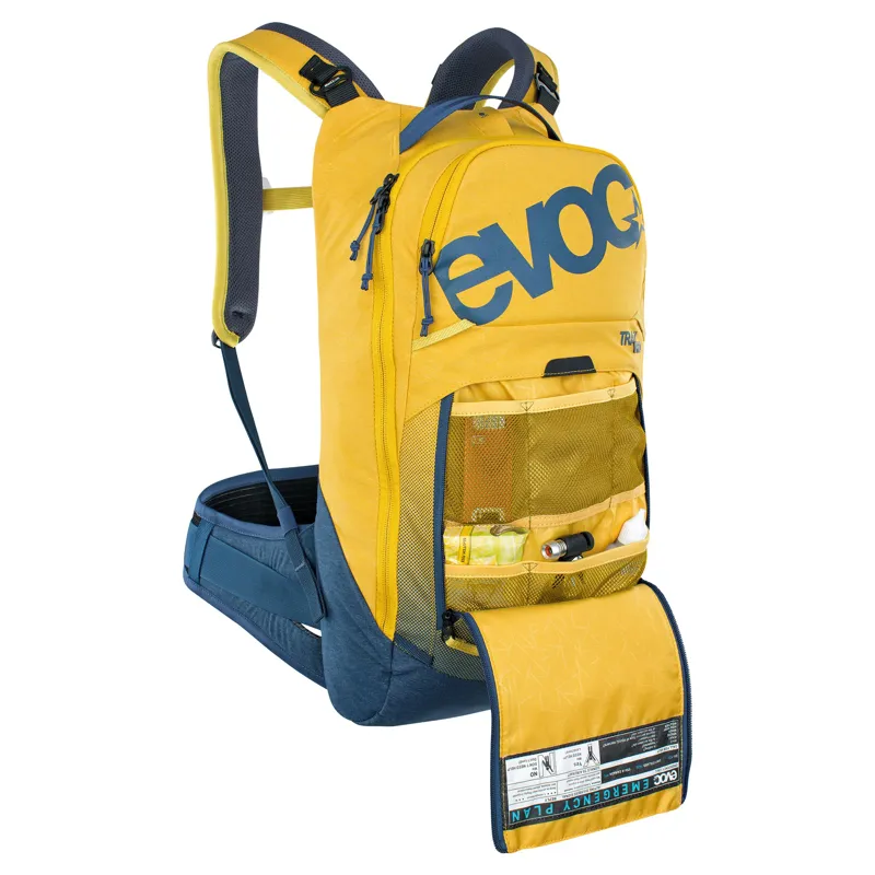 Evoc Trail Pro Protector Backpack 10L L/XL in Curry Yellow-5
