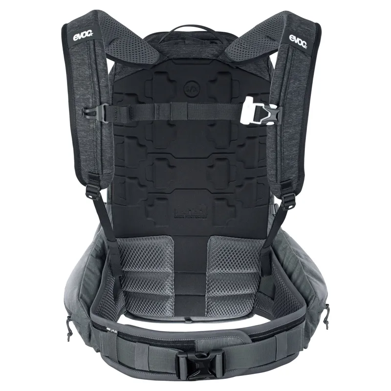 Evoc Trail Pro Protector Back Pack 16L S/M in Black/Carbon Grey-1