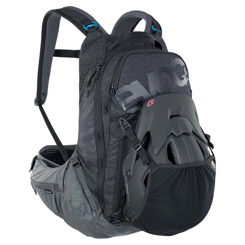 Evoc Trail Pro Protector Back Pack 16L S/M in Black/Carbon Grey-7