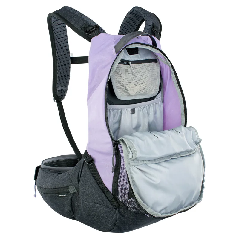 Evoc Trail Pro Protector Backpack 16L S/M in Purple-4