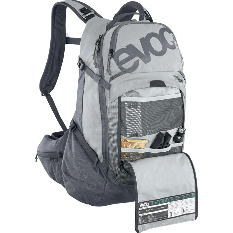 Evoc Trail Pro Protector Backpack S/M 26L in Stone/Carbon Grey-6