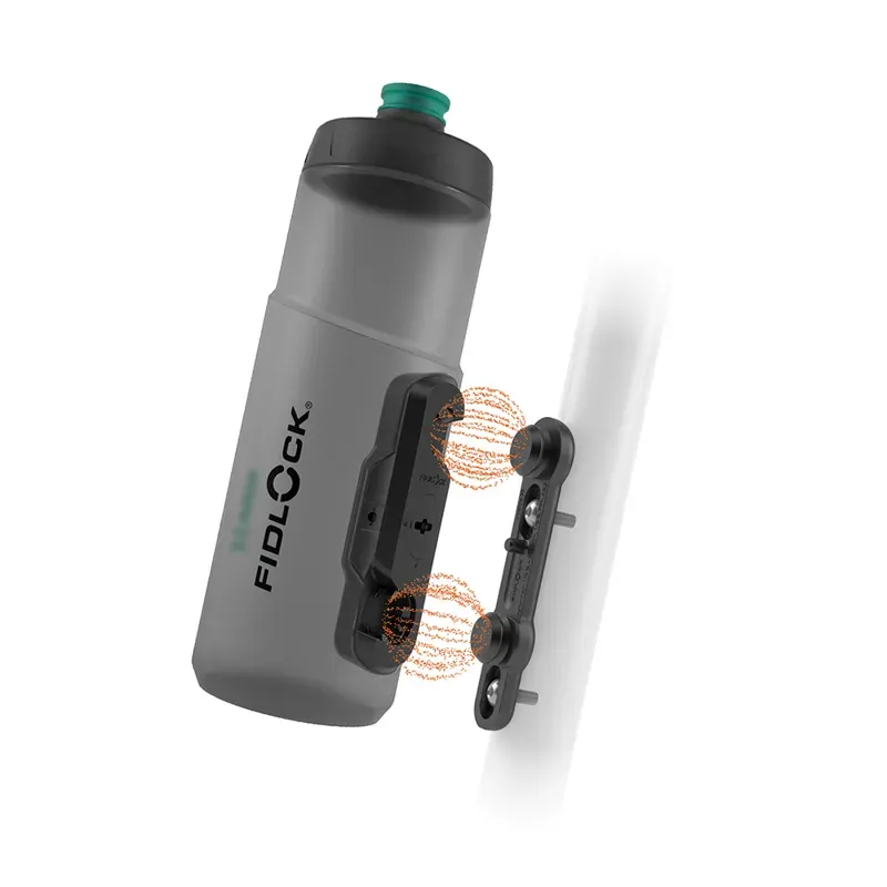 Fidlock TWIST Anti-bac Bottle 600ml + Bike Base in Clear