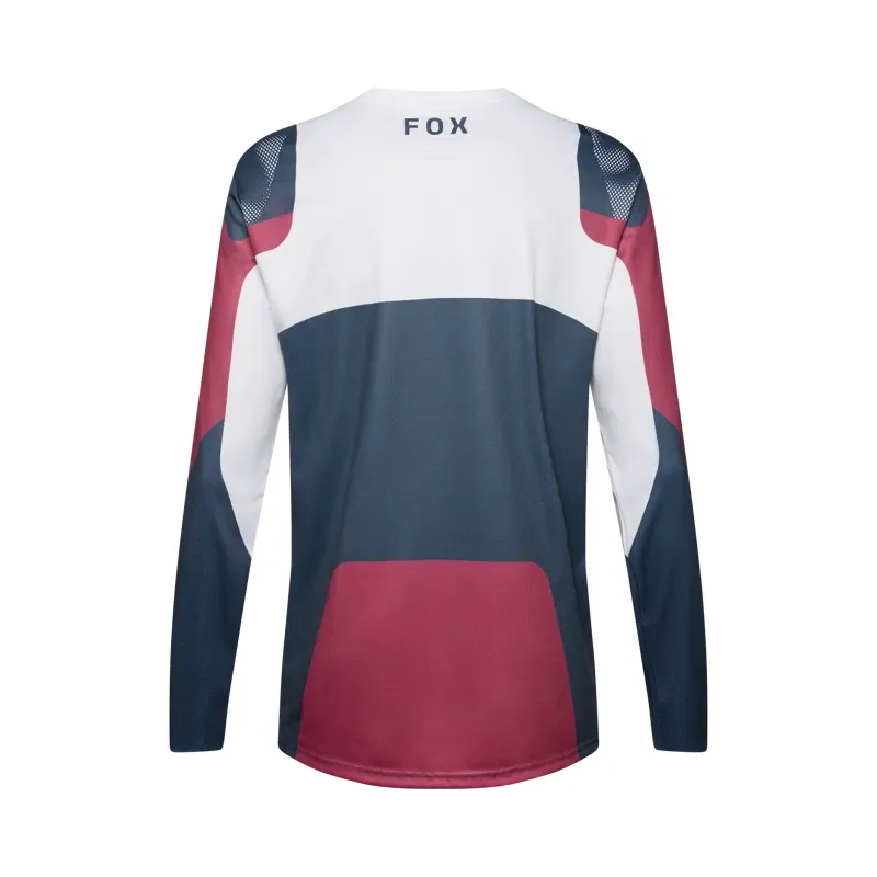 Fox Ranger Long Sleeve Tactile Jersey in White / Navy-1