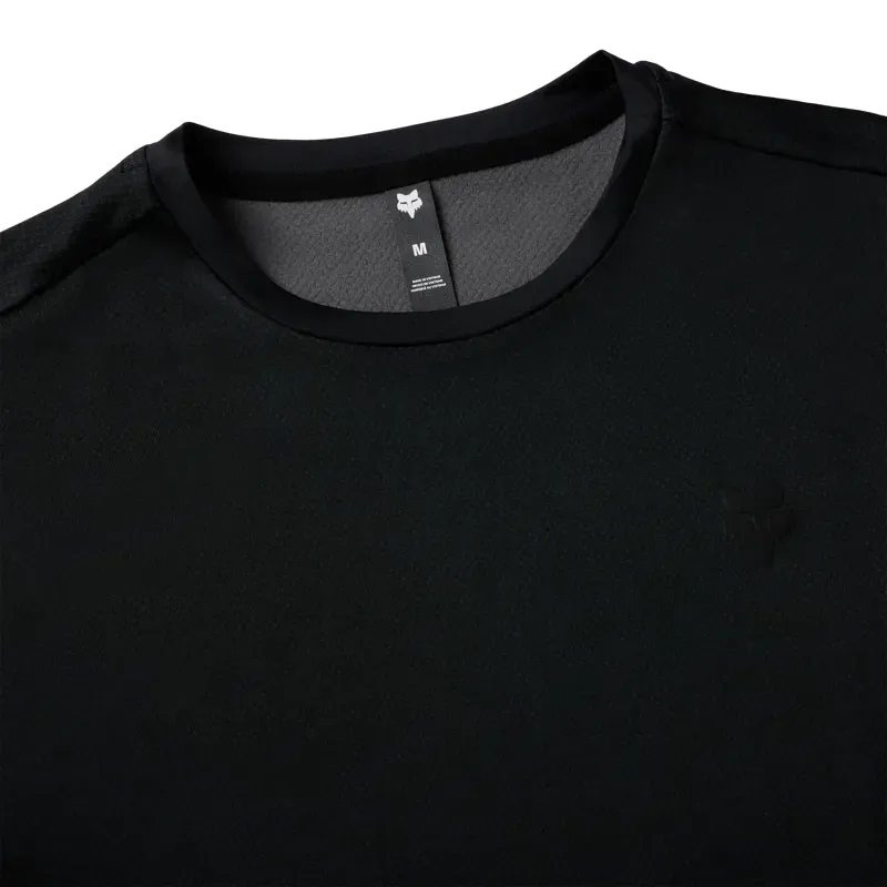 Fox Tecbase Fire Long Sleeve Shirt in Black-2
