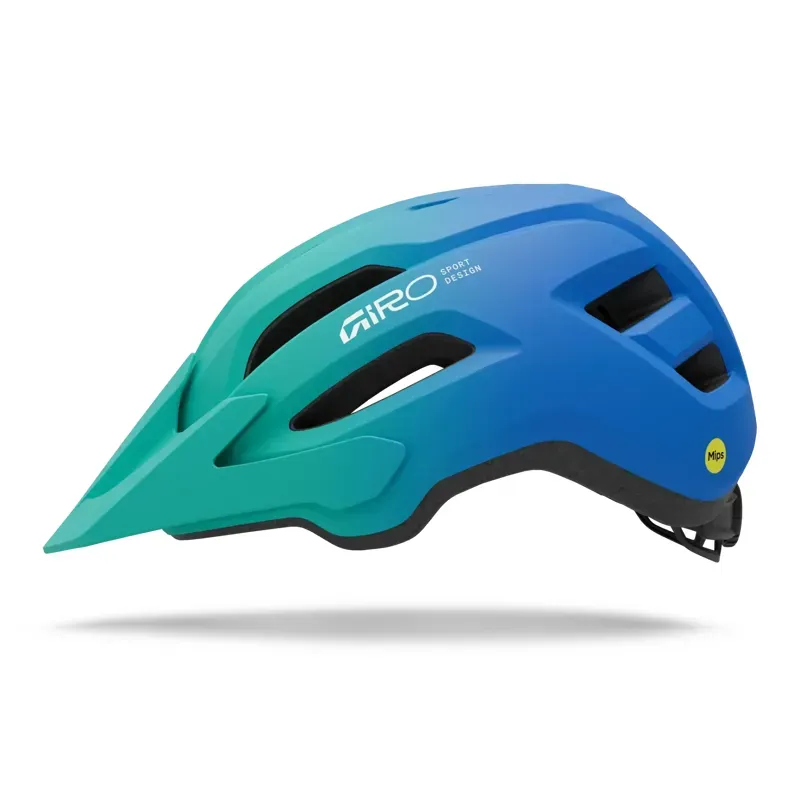 Giro Fixture MIPS II Youth MTB Helmet in Green/Blue-1