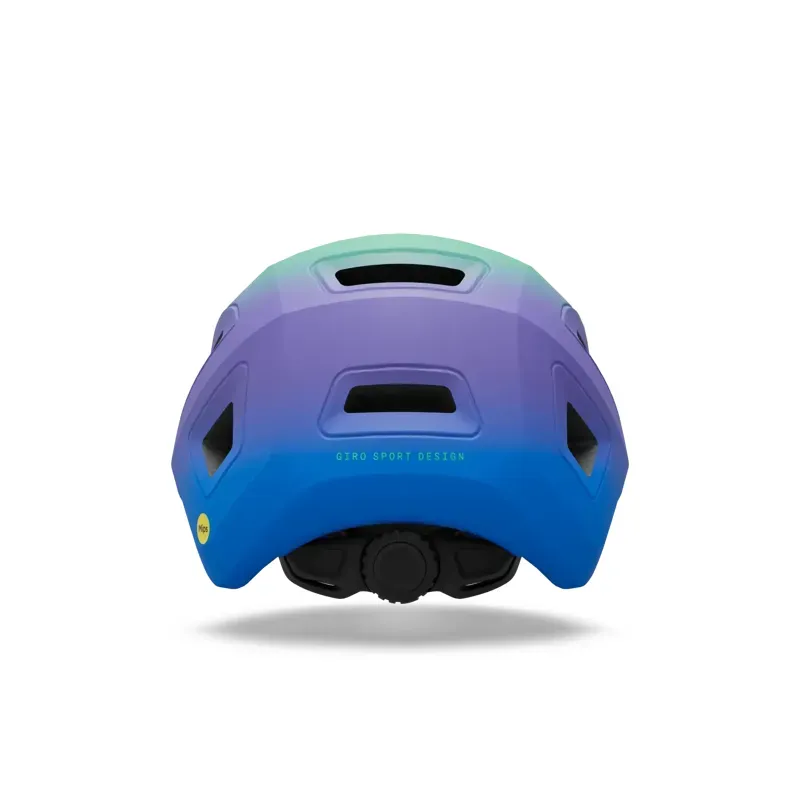 Giro Scamp Mips II Youth Helmet in Matte Blue Jewel/Vivid Green Fade-3