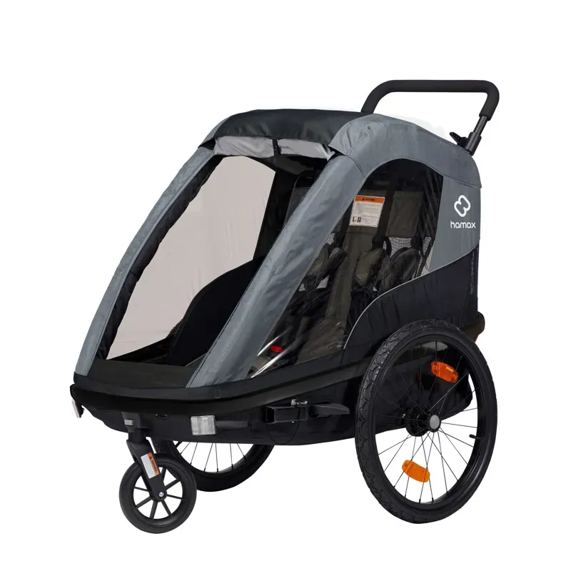 Hamax Avenida Twin Child Bike Trailer in Blue