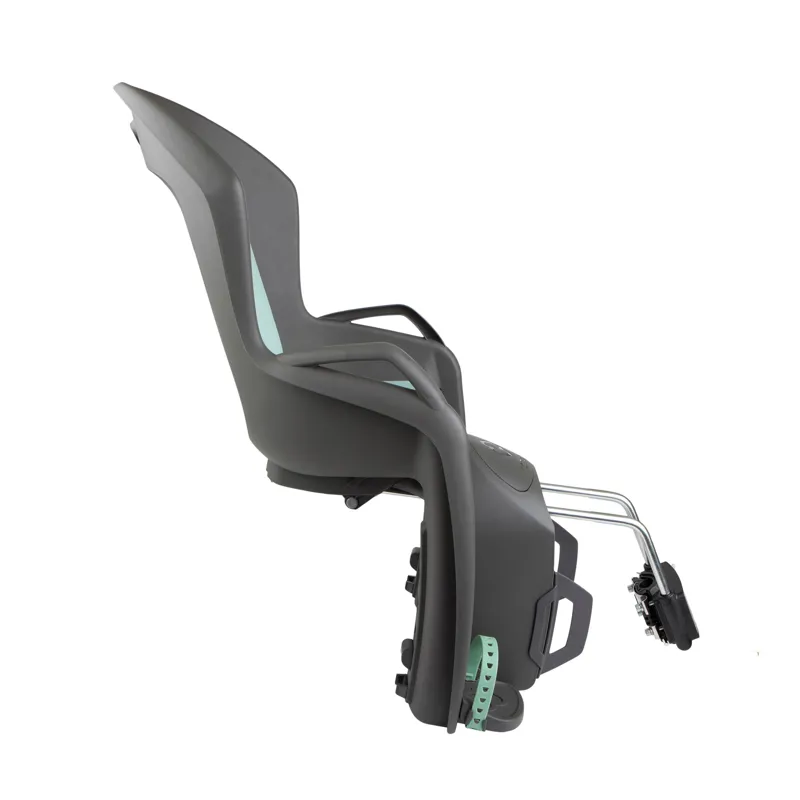 Hamax Amiga Child Bike Seat in Dark Grey with Green Padding-1