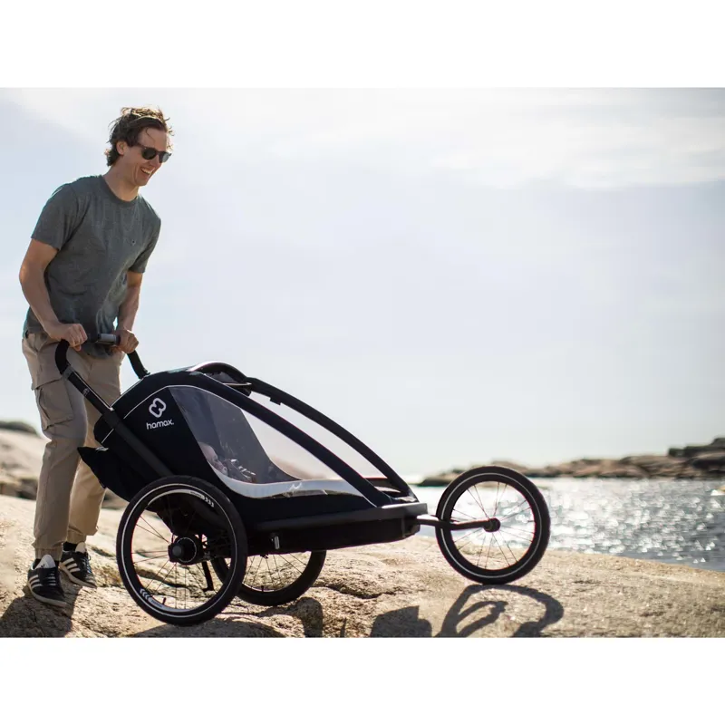 Hamax Breeze Child Bike Trailer in Navy/Cream-8