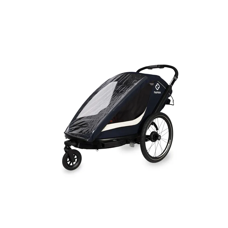 Hamax Breeze Twin Child Bike Trailer in Navy/Cream-4