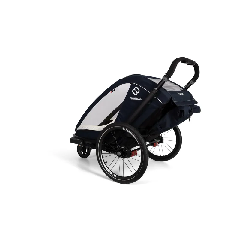 Hamax Breeze Twin Child Bike Trailer in Navy/Cream-6