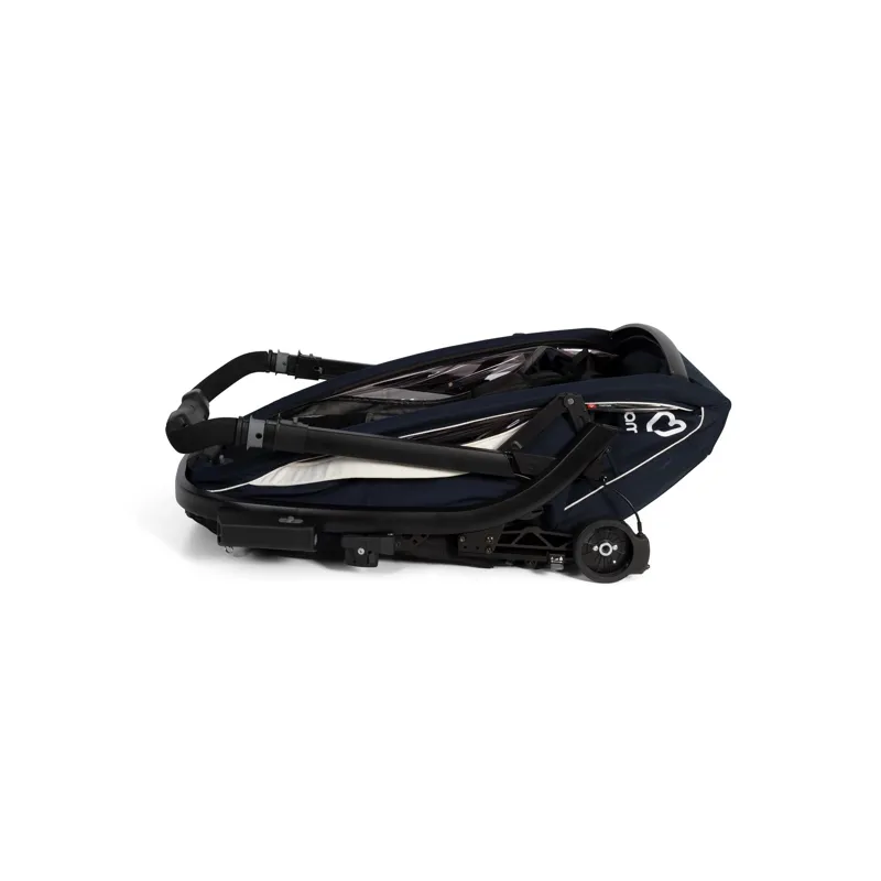 Hamax Breeze Twin Child Bike Trailer in Navy/Cream-8