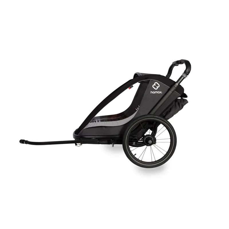 Hamax Cocoon Twin Child Bike Trailer in Grey/Black-1