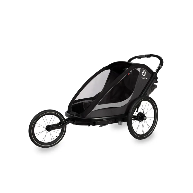 Hamax Cocoon Twin Child Bike Trailer in Grey/Black-2