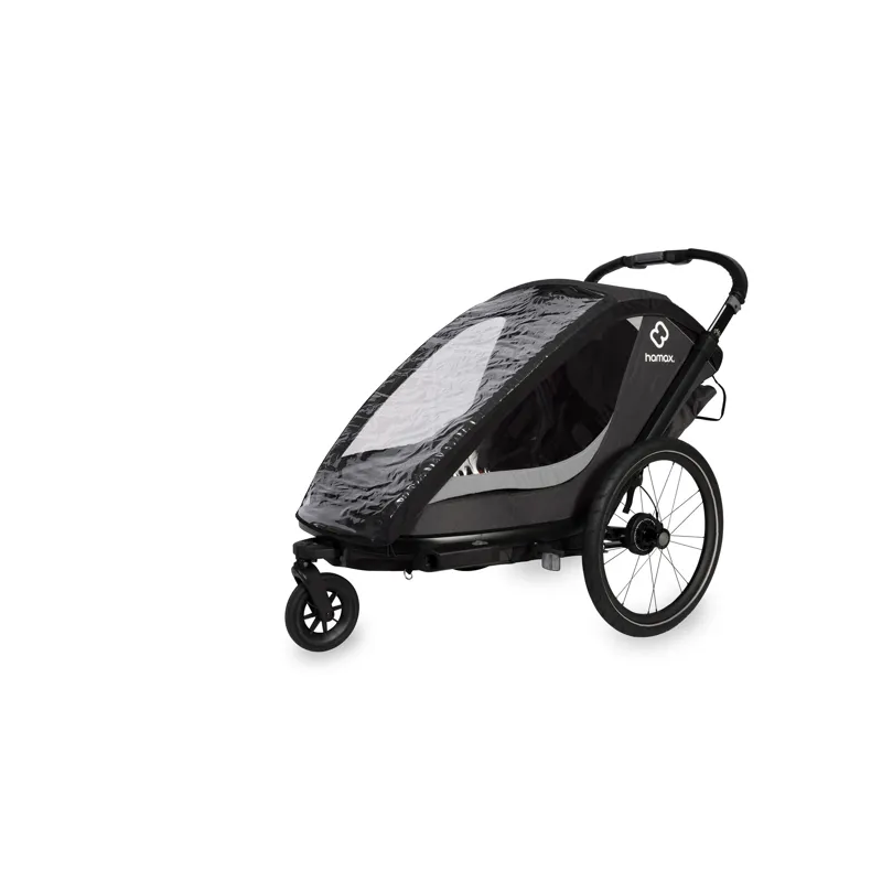 Hamax Cocoon Twin Child Bike Trailer in Grey/Black-6