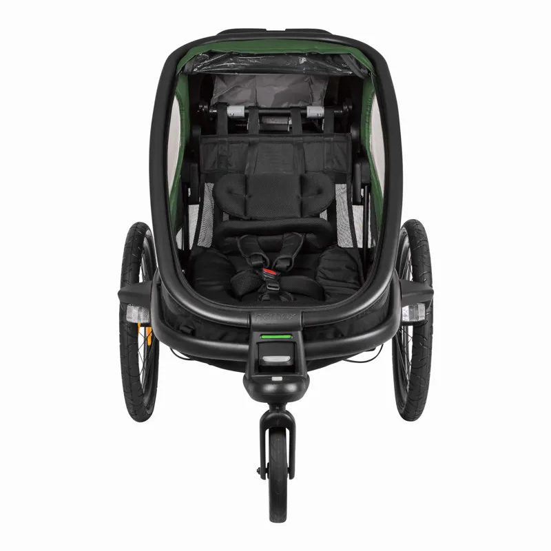  Hamax Outback One Child Bike Trailer in Green/Black-2