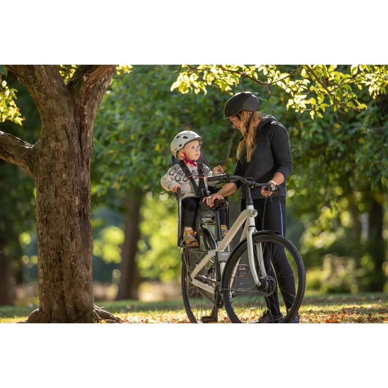 Hamax Zenith Relax Child Bike Seat With Carrier Adapter in Grey with Black Padding-3