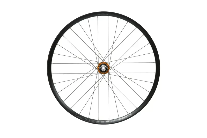 Hope Fortus 30W Pro 5 26in 6-Bolt Rear Wheel 150mm in Black/Orange-3