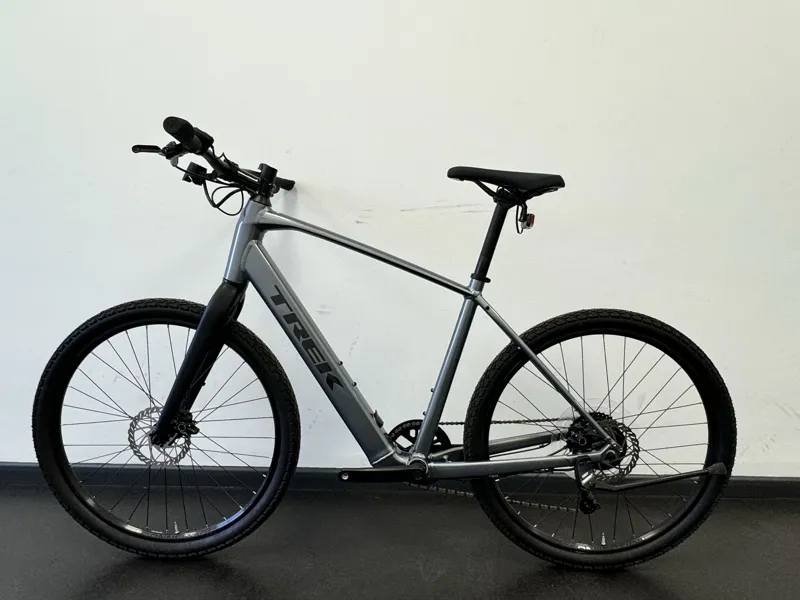 EX DISPLAY Trek Dual Sport+ 2 Electric Hybrid Bike Large 2024 in Galactic Grey-1