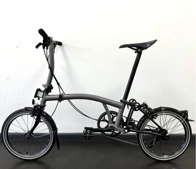 EX DISPLAY Brompton P Line Urban Folding Bike Low 2023 in Storm Grey-1
