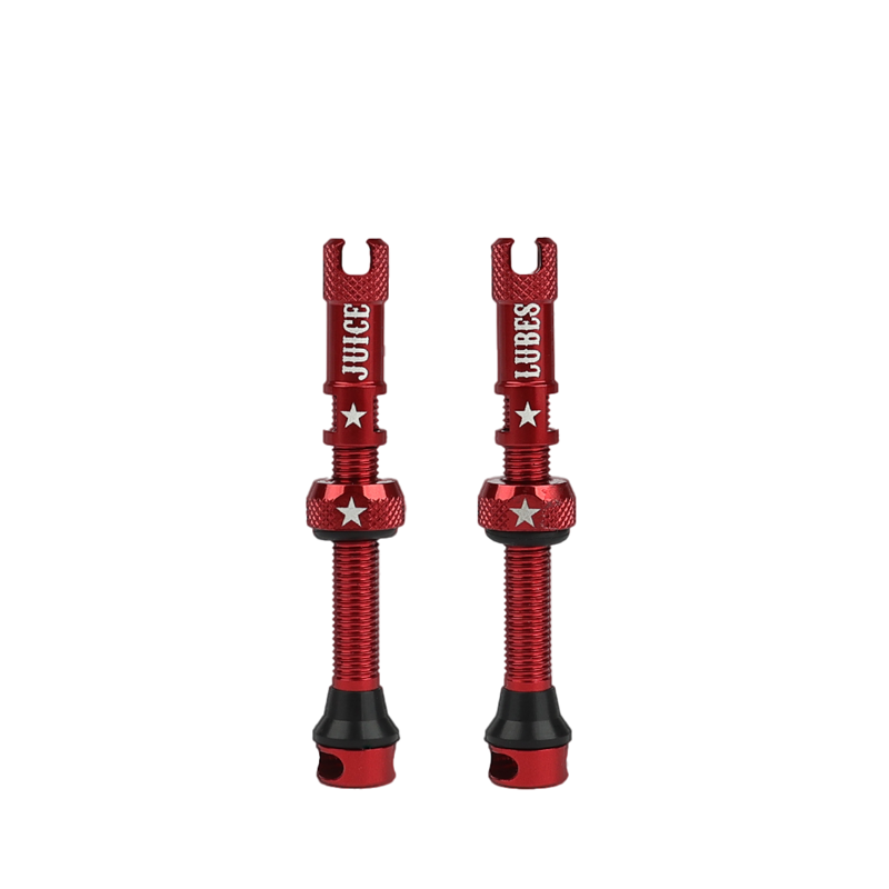 Balfes Bikes Juice Lubes Tubeless Valves 48mm in Red | Free postage over £30, £10 off first order, price match & 0% finance.