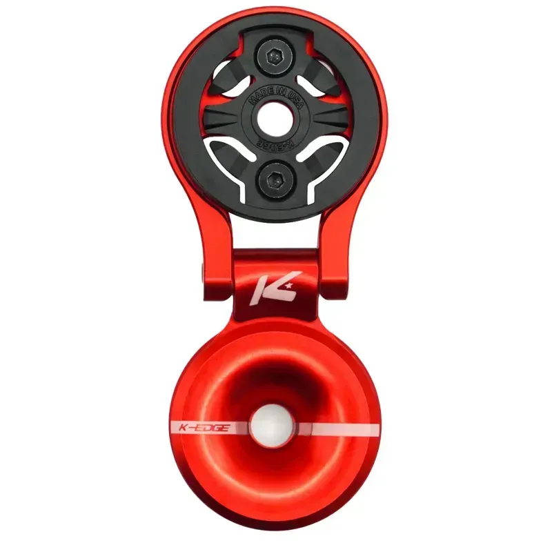 K-Edge Garmin Race Stem Mount with Top Cap Adjustable in Red