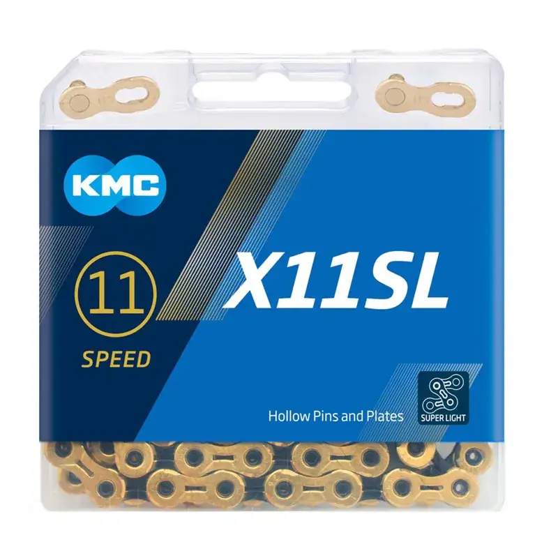 Balfes Bikes Kmc KMC X11-SL 118L Chain in Gold Black | Free postage over £30, £10 off first order, price match & 0% finance.