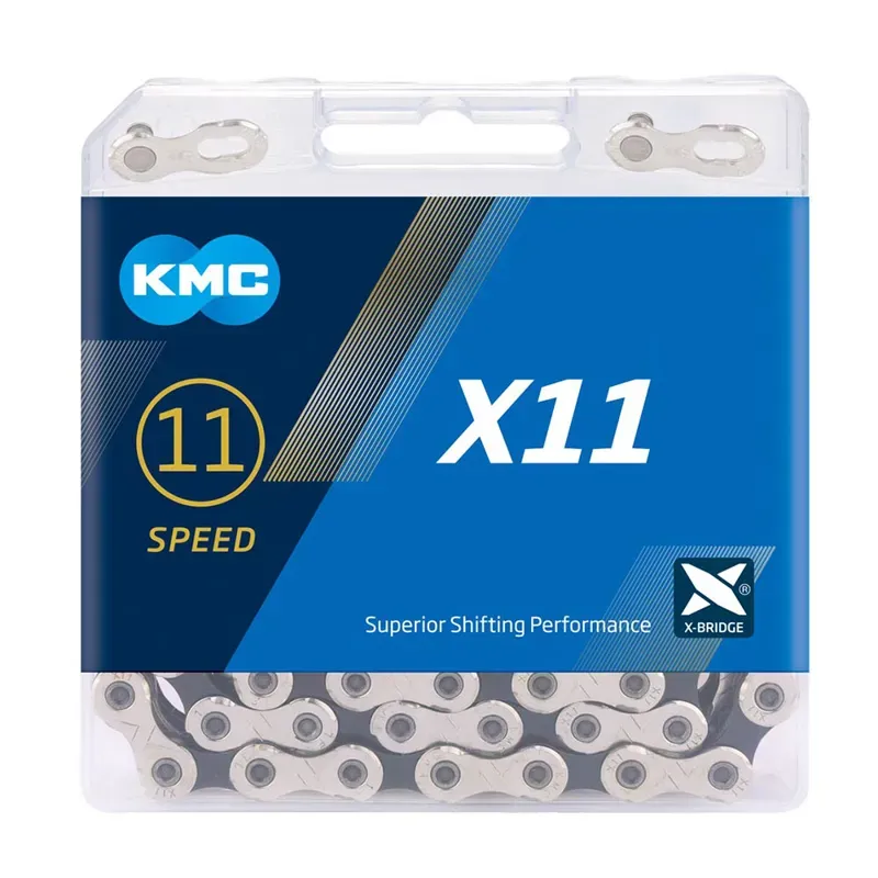 Balfes Bikes Kmc KMC X11 114 Links 11 Speed Chain in Silver/Black | Free postage over £30, £10 off first order, price match & 0% finance.