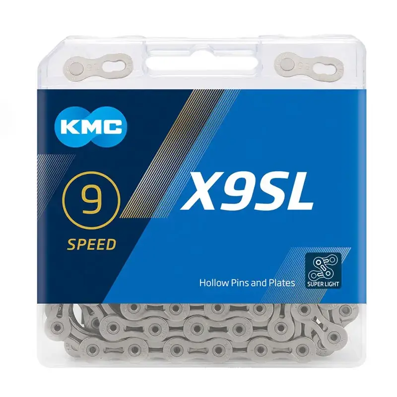 Balfes Bikes Kmc KMC X9SL Chain 114L in Silver | Free postage over £30, £10 off first order, price match & 0% finance.