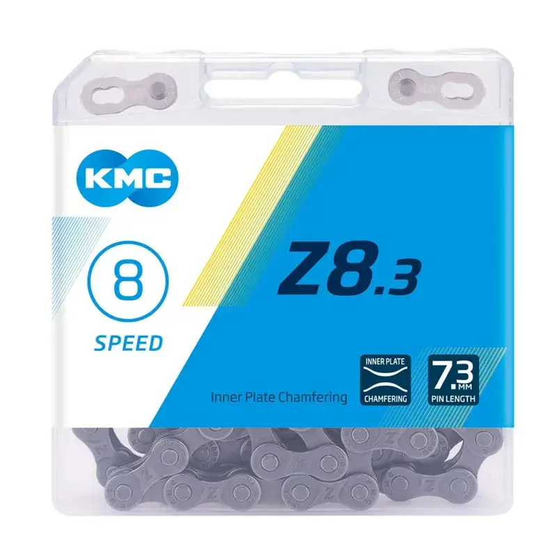 Balfes Bikes Kmc KMC Z8.3 114L Chain in Silver Grey | Free postage over £30, £10 off first order, price match & 0% finance.