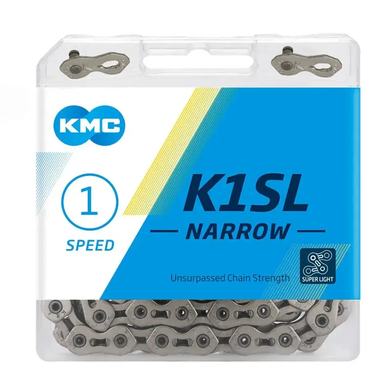 Balfes Bikes Kmc KMC K1-SL Narrow Chain 100L in Silver | Free postage over £30, £10 off first order, price match & 0% finance.
