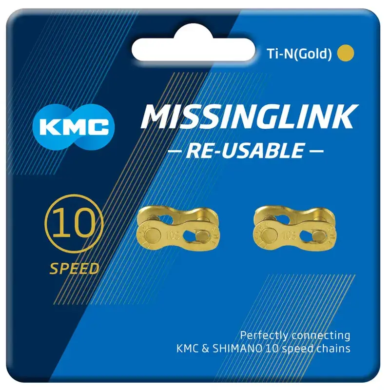 Balfes Bikes Kmc KMC MissingLink 10X Joining Links in Gold | Free postage over £30, £10 off first order, price match & 0% finance.