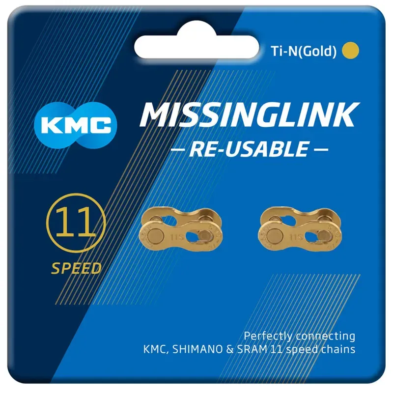 Balfes Bikes Kmc KMC MissingLink 11X Joining Links in Gold | Free postage over £30, £10 off first order, price match & 0% finance.