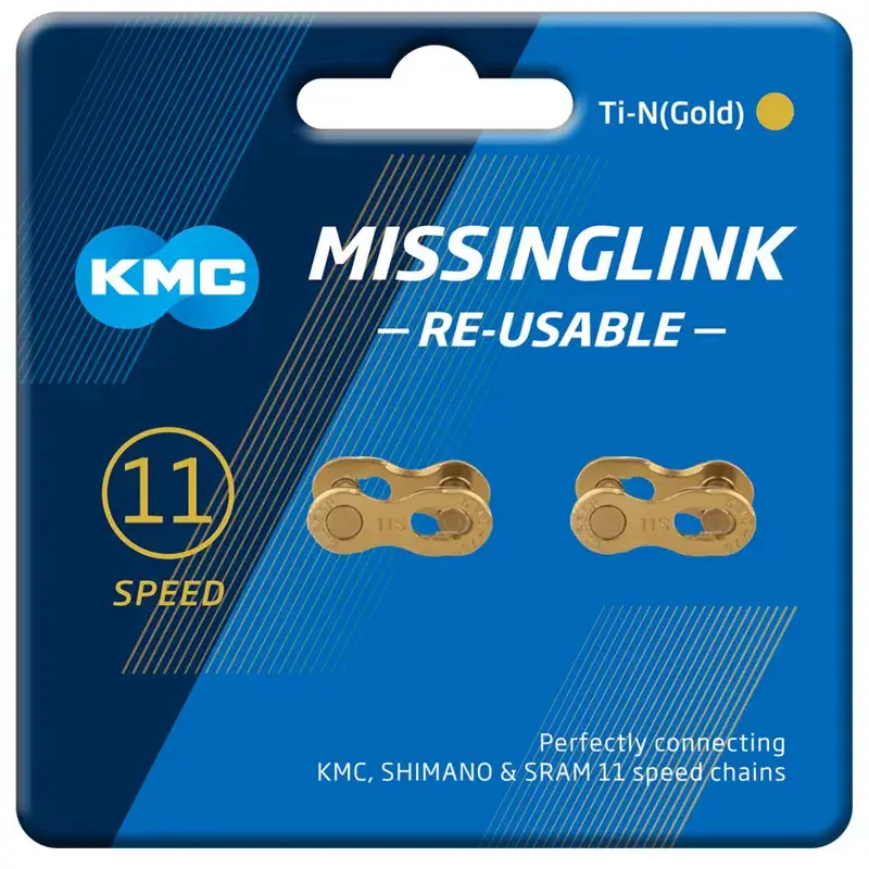 Balfes Bikes Kmc KMC MissingLink 11X Joining Links in Gold | Free postage over £30, £10 off first order, price match & 0% finance.