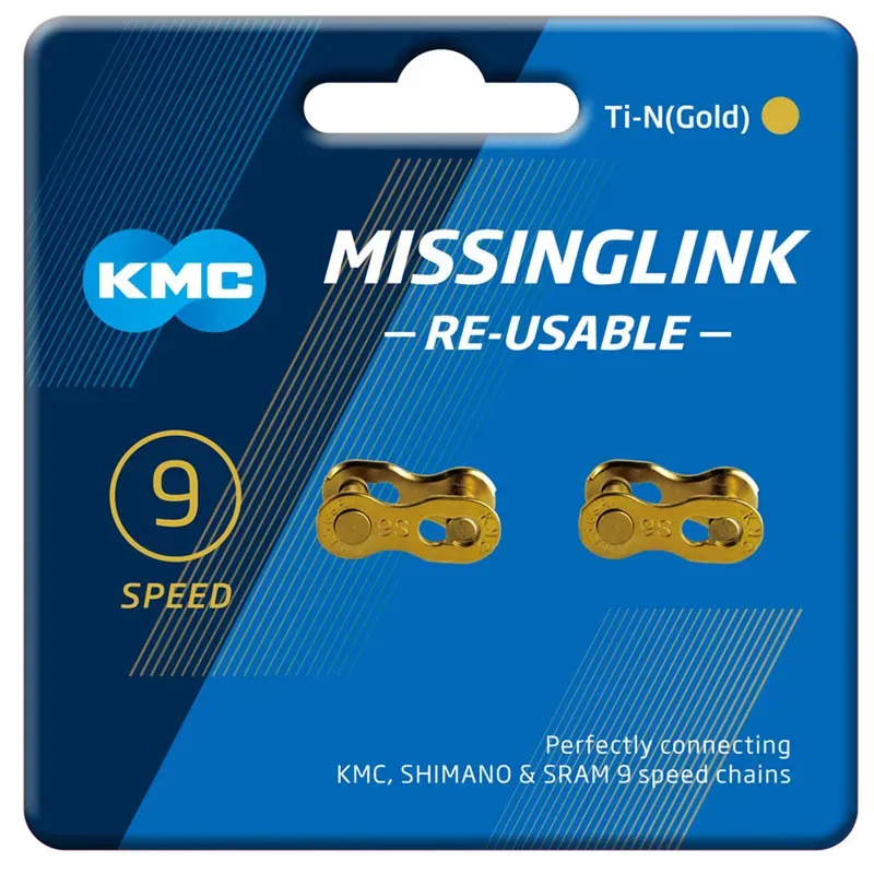 KMC MissingLink 9R Ti-N Gold 2pcs