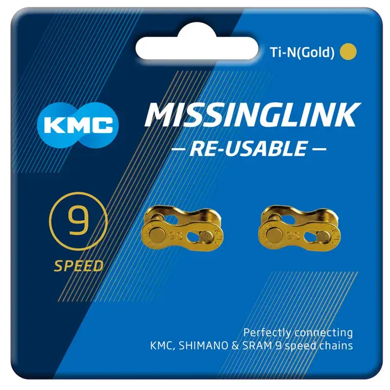 Balfes Bikes Kmc KMC MissingLink 9R Ti-N Gold 2pcs | Free postage over £30, £10 off first order, price match & 0% finance.