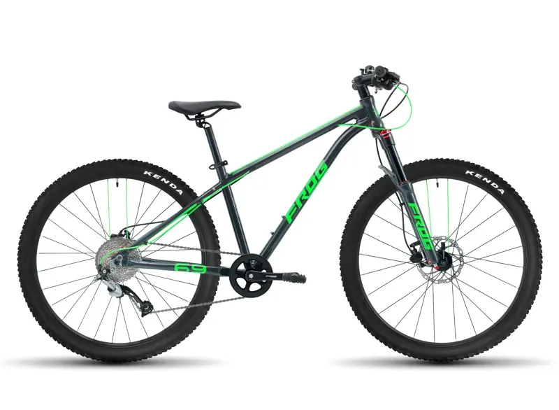 Frog Bikes Frog MTB 69 Kids Mountain Bike 2024 in Metallic Grey/Neon Green