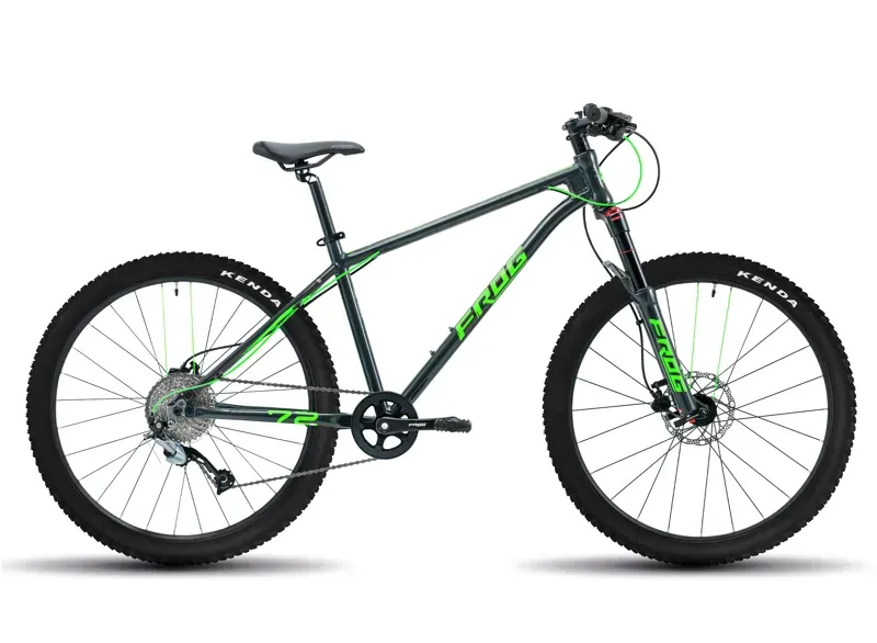 Frog Bikes Frog MTB 72 Junior Mountain Bike 2024 in Metallic Grey/Neon Green