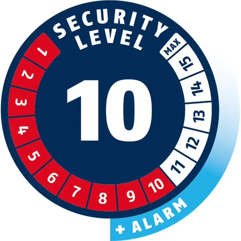 Abus SH Bordo Alarm 6000KA Folding Lock with SH Bracket in Black-3