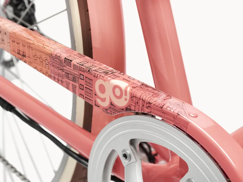 Electra Loft Go! 7D EQ Step-Thru Electric Hybrid Bike 2024 in Coral Fade-2