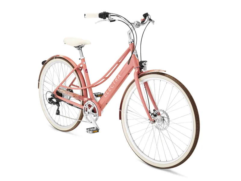Electra Loft Go! 7D EQ Step-Thru Electric Hybrid Bike 2024 in Coral Fade-1