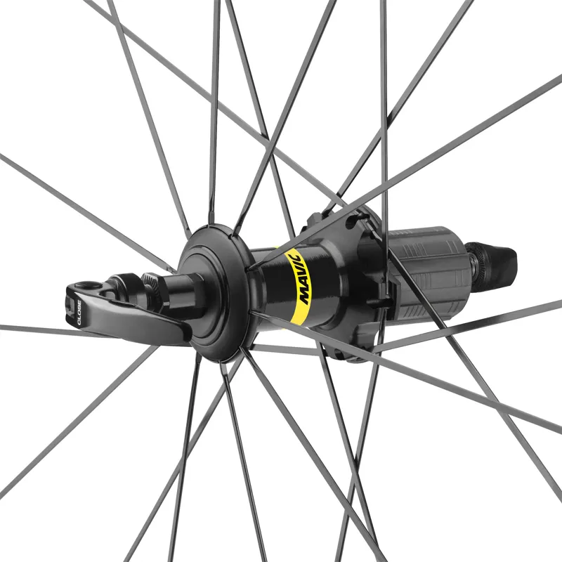 Mavic Aksium Rim Brake Quick Release 700c Shimano HG Road 11/12x Road Wheel Pair in Black-2
