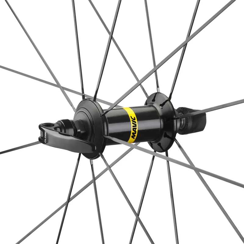 Mavic Aksium Rim Brake Quick Release 700c Shimano HG Road 11/12x Road Wheel Pair in Black-3