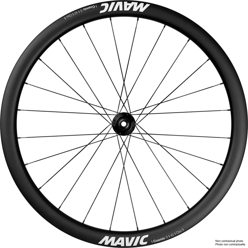 Mavic Cosmic S 42 Disc Centre Lock Brake 700c Front Road Wheel in Black-1