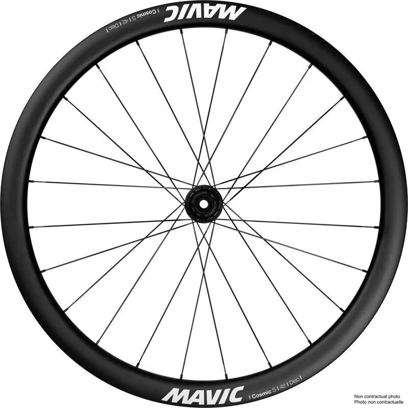 Mavic Cosmic S 42 Disc Centre Lock Brake 700c Front Road Wheel in Black-2